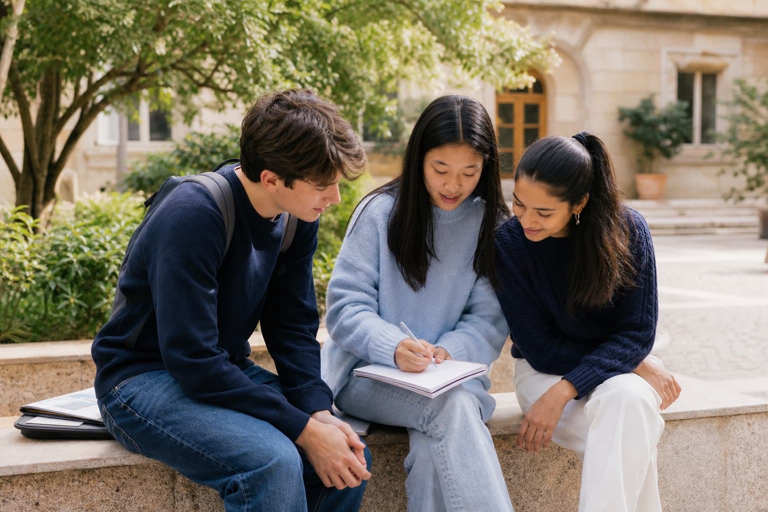 Étudiants participant à un programme junior international